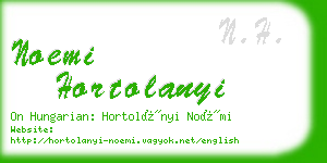noemi hortolanyi business card